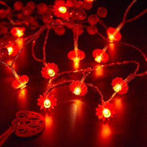 Dây Đèn Cành Hoa LED Noel Đỏ