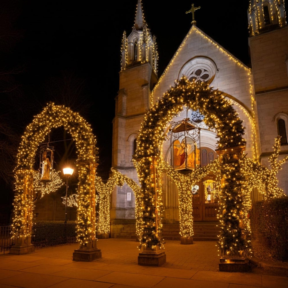 Dây Đèn LED Noel Trang Nhà Thờ